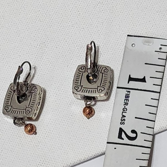 BRIGHTON‎ vintage scrolled leverback earrings - Picture 4 of 5